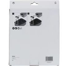 Verpackung eines Bosch Staubsaugerzubehörs mit Montageanleitung