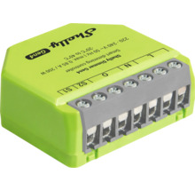 Grüner Shelly Dimmer Gen4 smarter Dimmcontroller für die Hausautomation, geeignet für 220 bis 240 Volt mit grauen Anschlussklemmen.