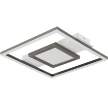 Quadratische LED Deckenleuchte mit grauen Akzenten