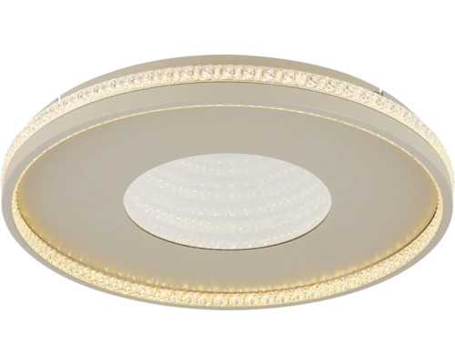 Runde Deckenleuchte mit Kristallverzierungen