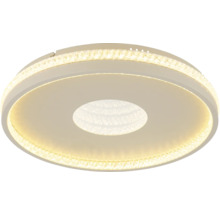 Runde Deckenleuchte mit Kristallverzierungen