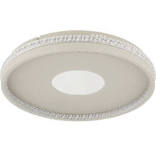 Runde Deckenleuchte mit Kristallverzierungen