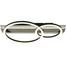 LED-Deckenleuchte mit zwei ineinander verschlungenen Ringen