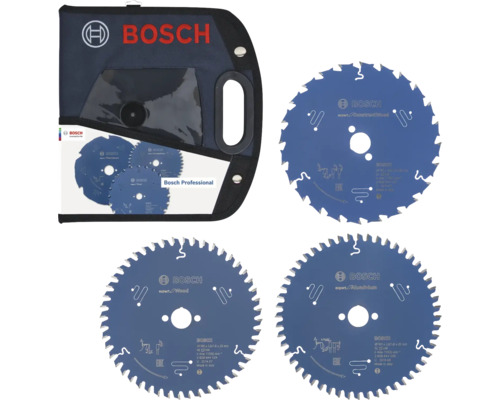 Bosch Professional Kreissägeblatt-Set Expert für Holz, Konstruktionsholz und Aluminium inklusive Tragetasche.