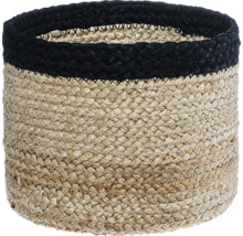 Geflochtener Jutekorb mit Bordüre