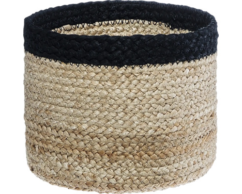 Geflochtener Jutekorb mit Bordüre
