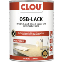 CLOU OSB-Lack zur Versiegelung von OSB-Platten im Innenbereich, abriebfest, wasserabweisend und für Kinderspielzeug geeignet.