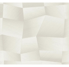 Vliestapete mit abstraktem, geometrischem 3D-Muster und feiner Linienstruktur.
