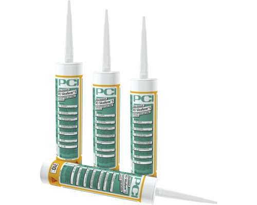 Mehrere Tuben PCI Silcoferm S Silikon Dichtstoff für den Innen- und Außenbereich