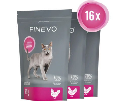 Finevo Katzenfutter Sensitive Huhn, 16er Pack