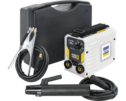 Elektroden-Schweißgerät mit Schweißkabel, Masseklemme und Transportkoffer