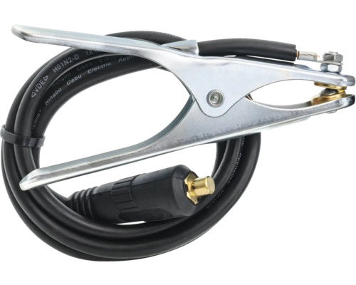 Erdungsklemme mit schwarzem Kabel für Schweißarbeiten