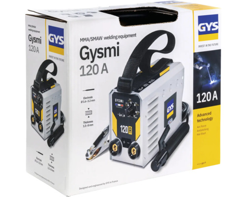Gysmi 120A Schweißgerät in Produktverpackung