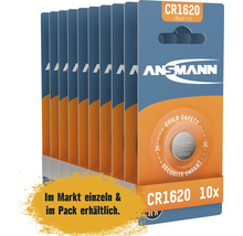Ansman CR1620 Lithium Batterie, 3V, 10er Pack