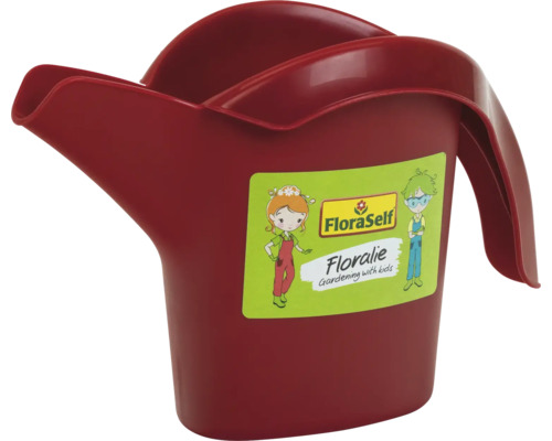 Kindergießkanne Floraself Floralie & Flo rot Rote Kindergießkanne aus Kunststoff von FloraSelf