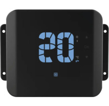 Schwarzes digitales Steuergerät für Pool-Salzelektrolyse mit Anzeige 20 Gramm pro Stunde, Bluetooth-Symbol und Hayward Logo.