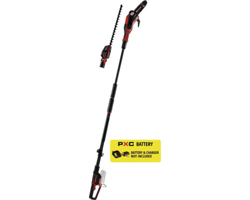 Akkubetriebene Hochentaster Heckenschere mit Teleskopstiel