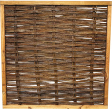 Weidenzaun mit Holzrahmen