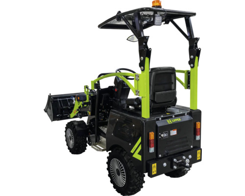 Zipper Minidumper mit Ladeschaufel, Frontansicht