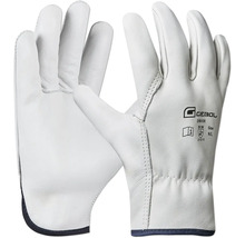 Zwei weiße Lederhandschuhe Größe 9/L