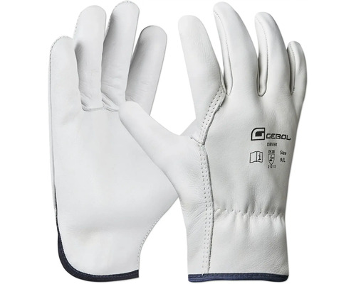 Zwei weiße Lederhandschuhe Größe 9/L