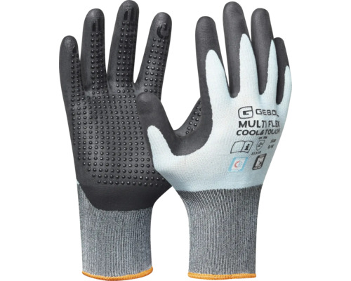 Ein Paar Gebol Multiflex Cool and Touch Arbeitshandschuhe mit Noppen