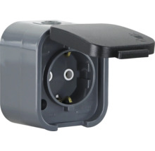 Schutzkontaktsteckdose mit Klappdeckel für den Außenbereich