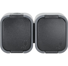 Doppelsteckdose für den Außenbereich mit Klappdeckel