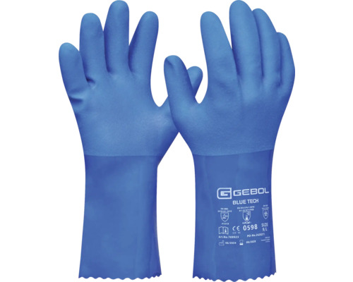 Blaue Chemikalienschutzhandschuhe