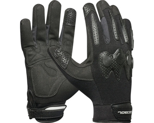 Schwarze Motorradhandschuhe mit Protektoren