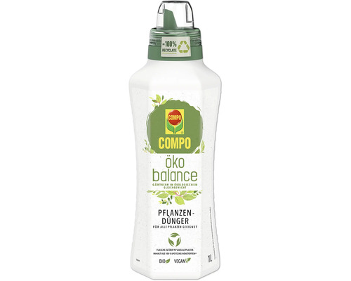 Compo Öko Balance Pflanzendünger in einer Ein-Liter-Flasche
