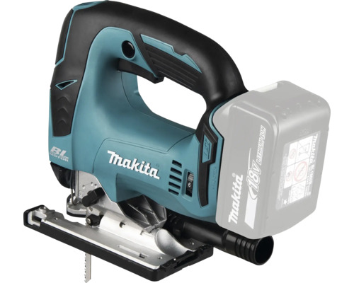 Makita Akku-Pendelhubstichsäge 18 Volt in Blau und Schwarz mit bürstenlosem Motor und Lithium-Ionen-Akku.