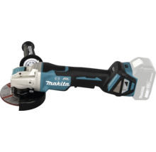 Makita Akku-Winkelschleifer mit bürstenlosem Motor, Zusatzgriff und 18 Volt Lithium-Ionen Akku.