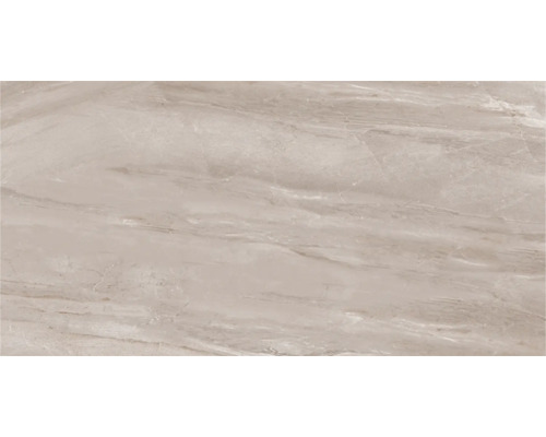 Fliese in Marmoroptik mit feiner Maserung und glatter Oberfläche.
