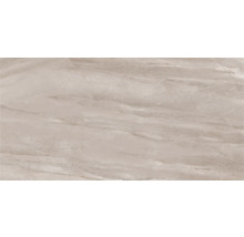 Fliese in Marmoroptik mit feiner Maserung und glatter Oberfläche.