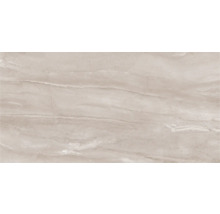 Fliese in Marmoroptik mit horizontaler Maserung und feinen Adern.