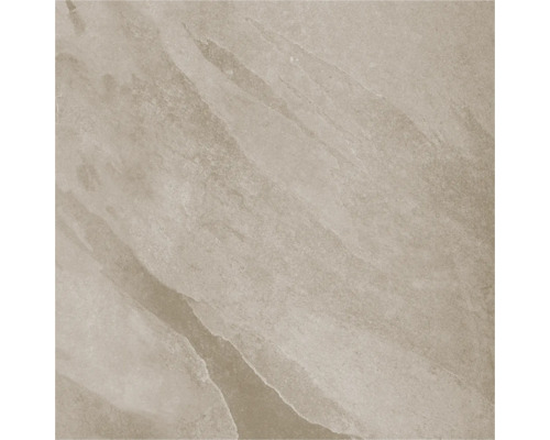 Feinsteinzeugfliese in beige Natursteinoptik mit strukturierter Oberfläche.