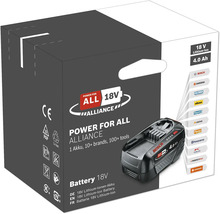 Power for All Alliance 18 Volt Lithium-Ionen-Akku mit 4,0 Amperestunden in Verpackung