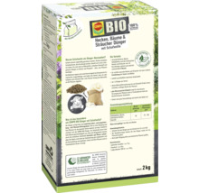 COMPO Bio Hecken, Bäume und Sträucherdünger mit Schafwolle, 2 kg Packung