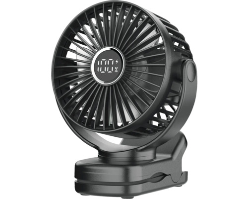 Tischventilator mit digitaler Anzeige des Akkuladestands