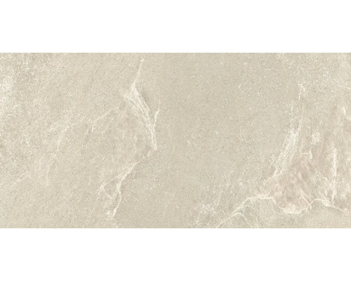 Beige Feinsteinzeugfliese in Naturstein-Optik mit strukturierter Oberfläche.