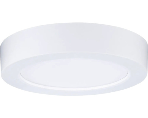Runde weiße LED-Deckenleuchte zur Aufbaumontage.