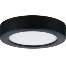 Runde LED-Deckenleuchte in Schwarz mit weißem Diffusor