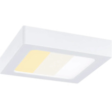 Quadratische LED-Deckenleuchte mit drei einstellbaren Farbtemperaturen.