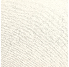 Weiße Tapete mit feiner, diagonal strukturierter Oberfläche.