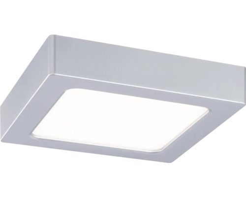 Quadratische LED-Deckenleuchte zur Aufbaumontage mit flachem Metallrahmen und weißem Diffusor.