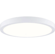 Runde, flache LED-Deckenleuchte in Weiß für den Innenbereich.