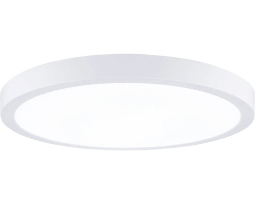 Runde, flache LED-Deckenleuchte in Weiß, Panel-Design.