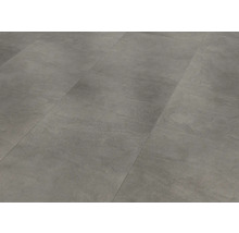 Großformatige Bodenfliesen in Betonoptik mit matter Oberfläche in Grau.
