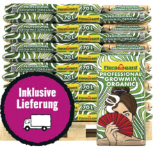 Floragard Professional Growmix Organic Bio-Erde, 70 Liter Säcke auf Palette gestapelt, inklusive Lieferung.